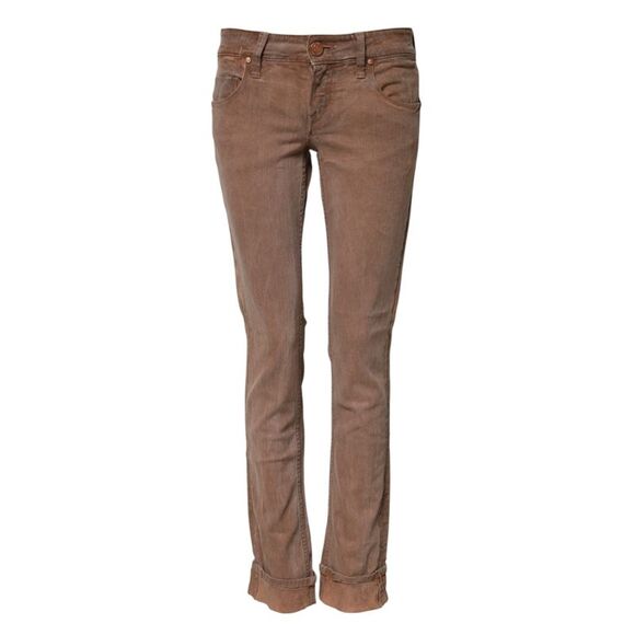 Acht Cuffed Hem Slim Fit Jeans Women Brown Jeans & Pants